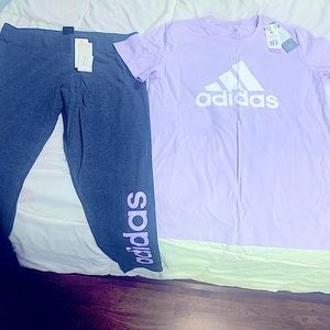 Women’s adidas jogger and t-shirt